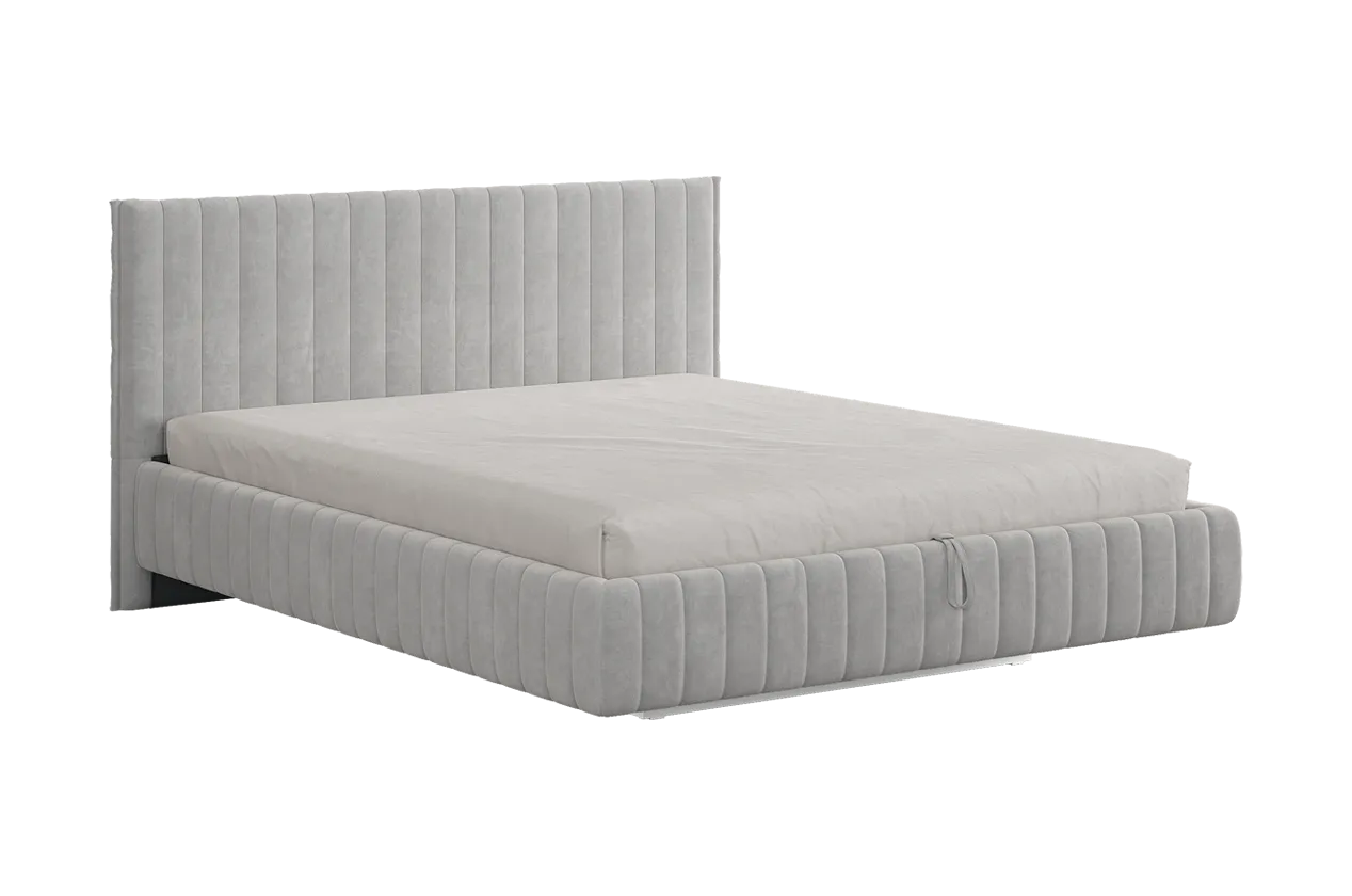 Кровать с подъемным механизмом Твикс 180х200 см галька (велюр) в Тобольске - tobolsk.mebel-tymen.ru | фото