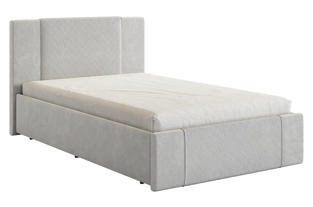 Кровать с основанием Хлоя 120х200 см галька (велюр) в Тобольске - tobolsk.mebel-tymen.ru | фото