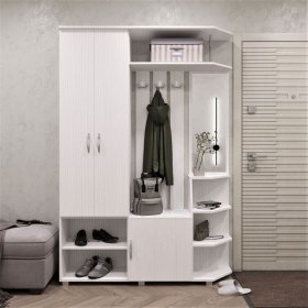 Прихожая Домино рамух белый в Тобольске - tobolsk.mebel-tymen.ru | фото