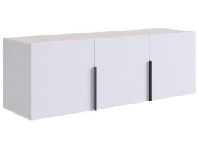 Антресоль трехдверная L1200 Баско белое дерево в Тобольске - tobolsk.mebel-tymen.ru | фото