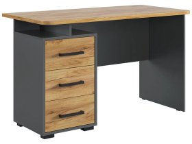 Стол компьютерный 1200 Лайт-2 графит/дуб крафт золотой в Тобольске - tobolsk.mebel-tymen.ru | фото