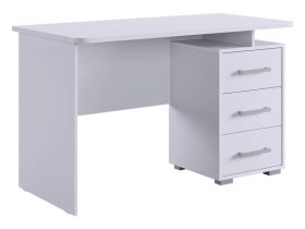 Стол компьютерный 1200 Лайт-2 белый/белый в Тобольске - tobolsk.mebel-tymen.ru | фото