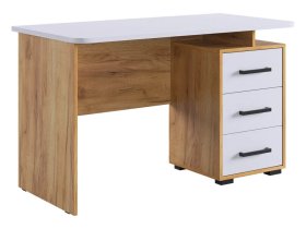 Стол компьютерный 1200 Лайт-2 дуб крафт золотой/белый в Тобольске - tobolsk.mebel-tymen.ru | фото