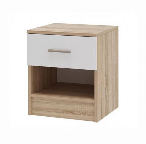 БЕАТРИС Тумба прикроватная (ш400*г378*в478мм), дуб сонома/белый глянец НК в Тобольске - tobolsk.mebel-tymen.ru | фото