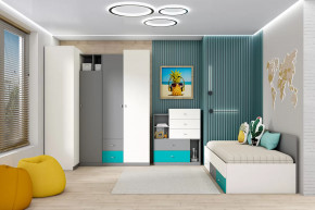 Детская Клео ОК-3, графит, миндаль, океан Диал в Тобольске - tobolsk.mebel-tymen.ru | фото