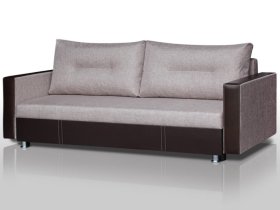 Диван Комфорт с прямыми подлокотниками кемел/кожзам в Тобольске - tobolsk.mebel-tymen.ru | фото