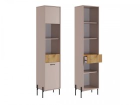 Стеллаж Доминика кашемир/дуб крафт золотой в Тобольске - tobolsk.mebel-tymen.ru | фото