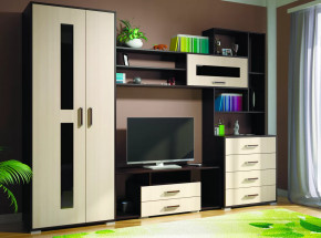 Гостиная Европа-1 Венге / Дуб молочный в Тобольске - tobolsk.mebel-tymen.ru | фото