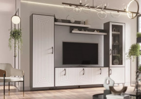 Гостиная Квадро №СВ-1 Серый графит/Софт вайт в Тобольске - tobolsk.mebel-tymen.ru | фото