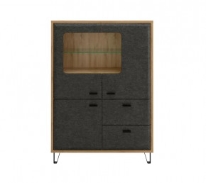 GRACE тумба KOM2W1D2S (Дуб наварра/Графит) в Тобольске - tobolsk.mebel-tymen.ru | фото