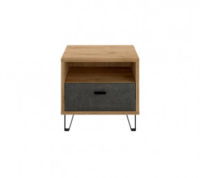 GRACE тумба прикроватная KOM1S (Дуб наварра/Графит) в Тобольске - tobolsk.mebel-tymen.ru | фото