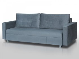 Диван Комфорт с прямыми подлокотниками серый в Тобольске - tobolsk.mebel-tymen.ru | фото