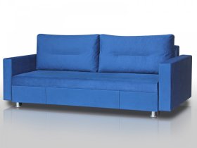 Диван Комфорт с прямыми подлокотниками синий в Тобольске - tobolsk.mebel-tymen.ru | фото