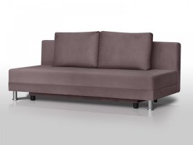 Диван Комфорт Лайт без подлокотников 2 подушки коричневый в Тобольске - tobolsk.mebel-tymen.ru | фото