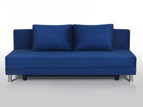 Диван Комфорт Лайт без подлокотников 2 подушки синий в Тобольске - tobolsk.mebel-tymen.ru | фото