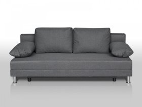 Диван Комфорт без подлокотников 4 подушки графит в Тобольске - tobolsk.mebel-tymen.ru | фото