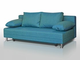 Диван Комфорт без подлокотников 4 подушки азур в Тобольске - tobolsk.mebel-tymen.ru | фото