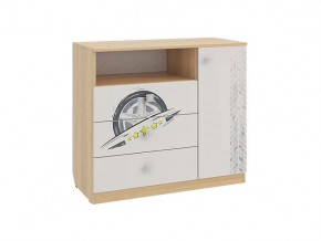 Комод Форсаж дуб сонома/белый в Тобольске - tobolsk.mebel-tymen.ru | фото