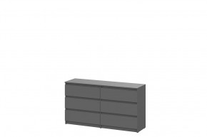Комод с ящиками 1,38м Графит серый Денвер в Тобольске - tobolsk.mebel-tymen.ru | фото