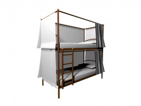 Конструкция для штор к Хостел Duo 3х стронняя в Тобольске - tobolsk.mebel-tymen.ru | фото