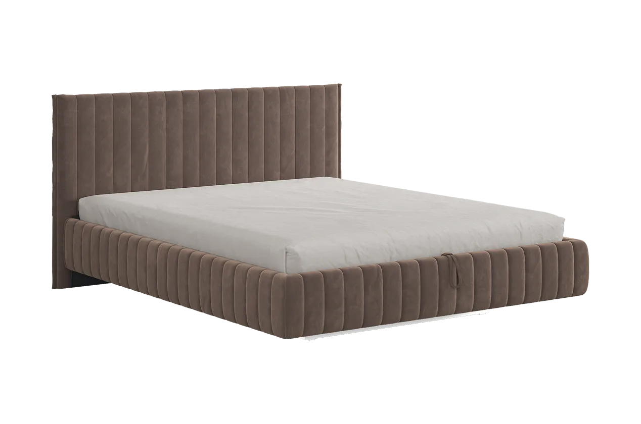 Кровать с подъемным механизмом Твикс 180х200 см латте (велюр) в Тобольске - tobolsk.mebel-tymen.ru | фото