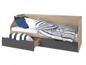 Кровать 800 2 ящика Анталия Графит в Тобольске - tobolsk.mebel-tymen.ru | фото