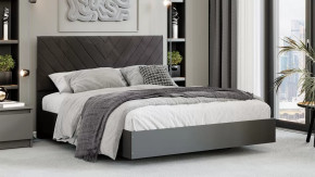 Кровать «Бетта» Тип 1 Серый графит, Велюр Серый в Тобольске - tobolsk.mebel-tymen.ru | фото