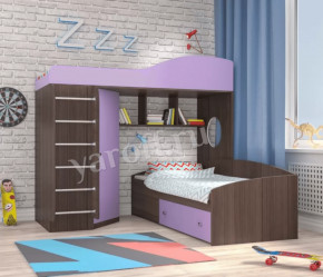 Кровать-чердак Кадет 2 с металлической лестницей Ярофф в Тобольске - tobolsk.mebel-tymen.ru | фото