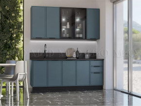 Кухня Николь 2,0/900м (Браш Блю) в Тобольске - tobolsk.mebel-tymen.ru | фото