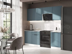 Кухня Николь 2,1м (Браш Блю) в Тобольске - tobolsk.mebel-tymen.ru | фото
