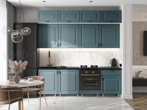 Кухня Престиж 2,4м (Браш Блю) в Тобольске - tobolsk.mebel-tymen.ru | фото