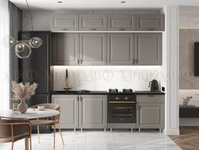 Кухня Престиж 2,4м (Браш текстура Грей) в Тобольске - tobolsk.mebel-tymen.ru | фото