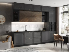 Кухня Престиж 3,0м Компоновка №2 (Графит/Графит софт/Прайм орех) в Тобольске - tobolsk.mebel-tymen.ru | фото