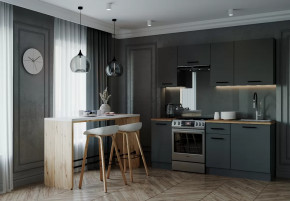 Кухонный гарнитур Антрацит-2000 столешница 26 мм в Тобольске - tobolsk.mebel-tymen.ru | фото