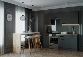 Кухонный гарнитур Антрацит-2000 столешница 38 мм в Тобольске - tobolsk.mebel-tymen.ru | фото