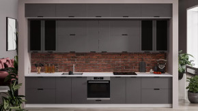 Кухонный гарнитур «Гренада» №19 Белый, Холст Вулкан в Тобольске - tobolsk.mebel-tymen.ru | фото