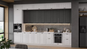 Кухонный гарнитур «Лина» №9 Белый, Графит в Тобольске - tobolsk.mebel-tymen.ru | фото