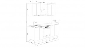 Кухонный гарнитур «Лорас» длиной 200 см со шкафом НБ в Тобольске - tobolsk.mebel-tymen.ru | фото
