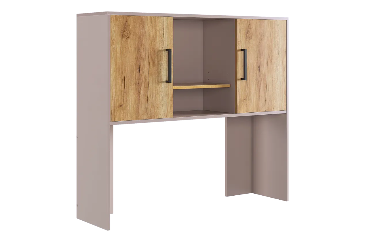 Надстройка стола компьютерного 1200 Лайт-2 кашемир/дуб крафт золотой в Тобольске - tobolsk.mebel-tymen.ru | фото