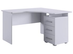 Стол компьютерный 1200 угловой Лайт-2 белый/белый в Тобольске - tobolsk.mebel-tymen.ru | фото