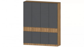 Ленора Шкаф 4х ств. Дуб вотан/Графит в Тобольске - tobolsk.mebel-tymen.ru | фото