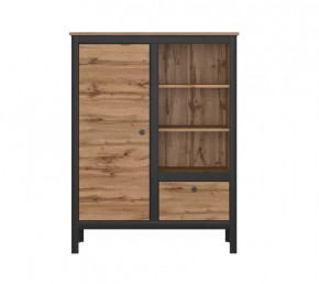 LOFT шкаф REG1D1S/90 (Дуб вотан/Черный) в Тобольске - tobolsk.mebel-tymen.ru | фото