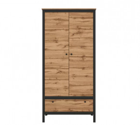 LOFT шкаф SZF2D1S (Дуб вотан/Черный) в Тобольске - tobolsk.mebel-tymen.ru | фото