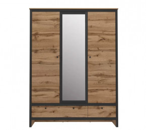 LOFT шкаф SZF3D2S (Дуб вотан/ Черный) в Тобольске - tobolsk.mebel-tymen.ru | фото