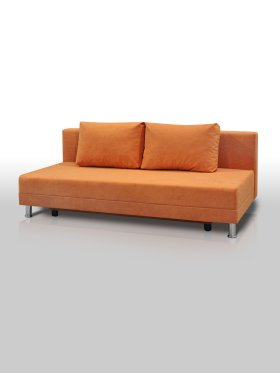 Диван Комфорт Лайт без подлокотников 2 подушки апельсин в Тобольске - tobolsk.mebel-tymen.ru | фото