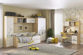 Детский гарнитур Форсаж К1 дуб сонома/белый в Тобольске - tobolsk.mebel-tymen.ru | фото