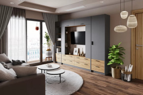 Модульная гостиная Оттавия Антрацит в Тобольске - tobolsk.mebel-tymen.ru | фото