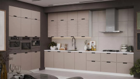 Модульная кухня «Гренада» Белый, Холст латте в Тобольске - tobolsk.mebel-tymen.ru | фото