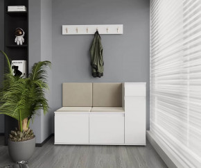 Модульная прихожая Stark 3 Белый матовый/Велюр бежевый НК-мебель в Тобольске - tobolsk.mebel-tymen.ru | фото