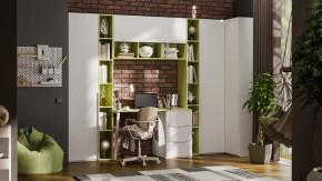 Набор детской мебели «Порто» №10 Белый жемчуг, Океан Зеленый, Белый софт в Тобольске - tobolsk.mebel-tymen.ru | фото